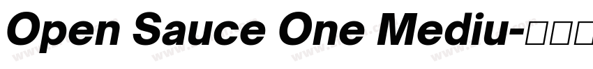 Open Sauce One Mediu字体转换